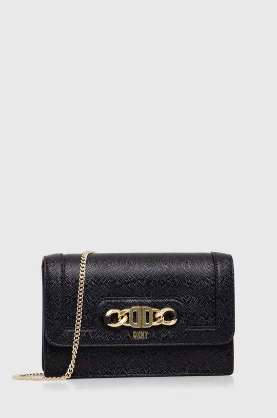 Кожаная сумочка DKNY, черный
