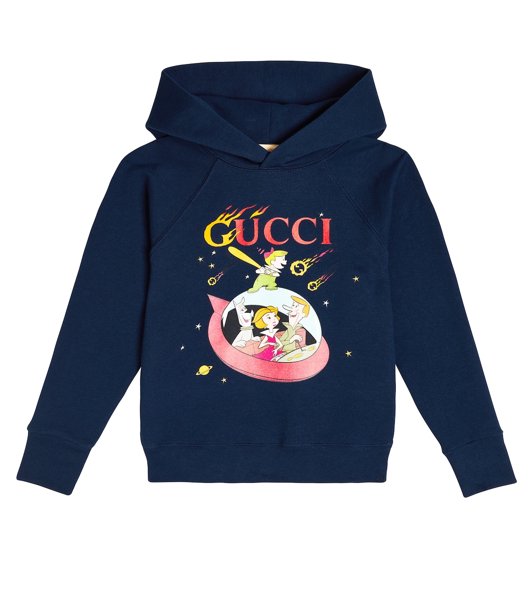 

Худи из хлопкового джерси с принтом из коллаборации с The Jetsons Gucci, синий