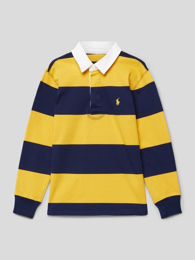 

Рубашка-поло с полосками Polo Ralph Lauren, темно-синий