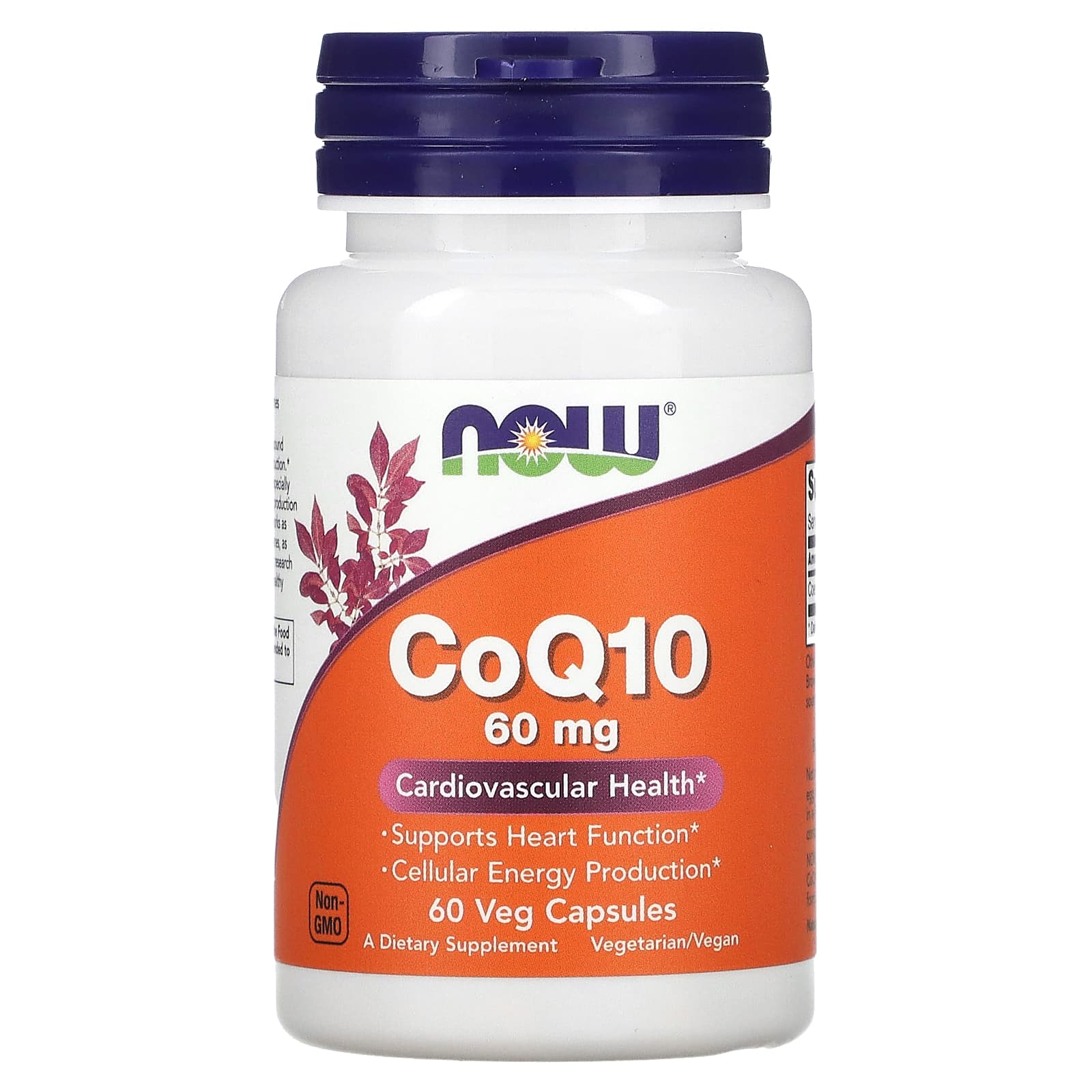 

CoQ10, 60 мг, 60 растительных капсул, NOW Foods