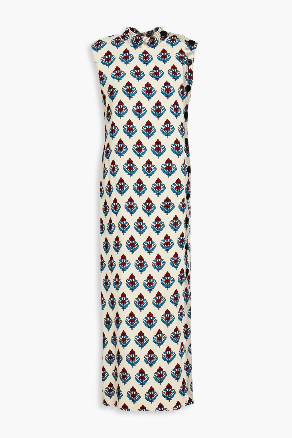 

Платье миди из крепа с принтом Tory Burch, экрю