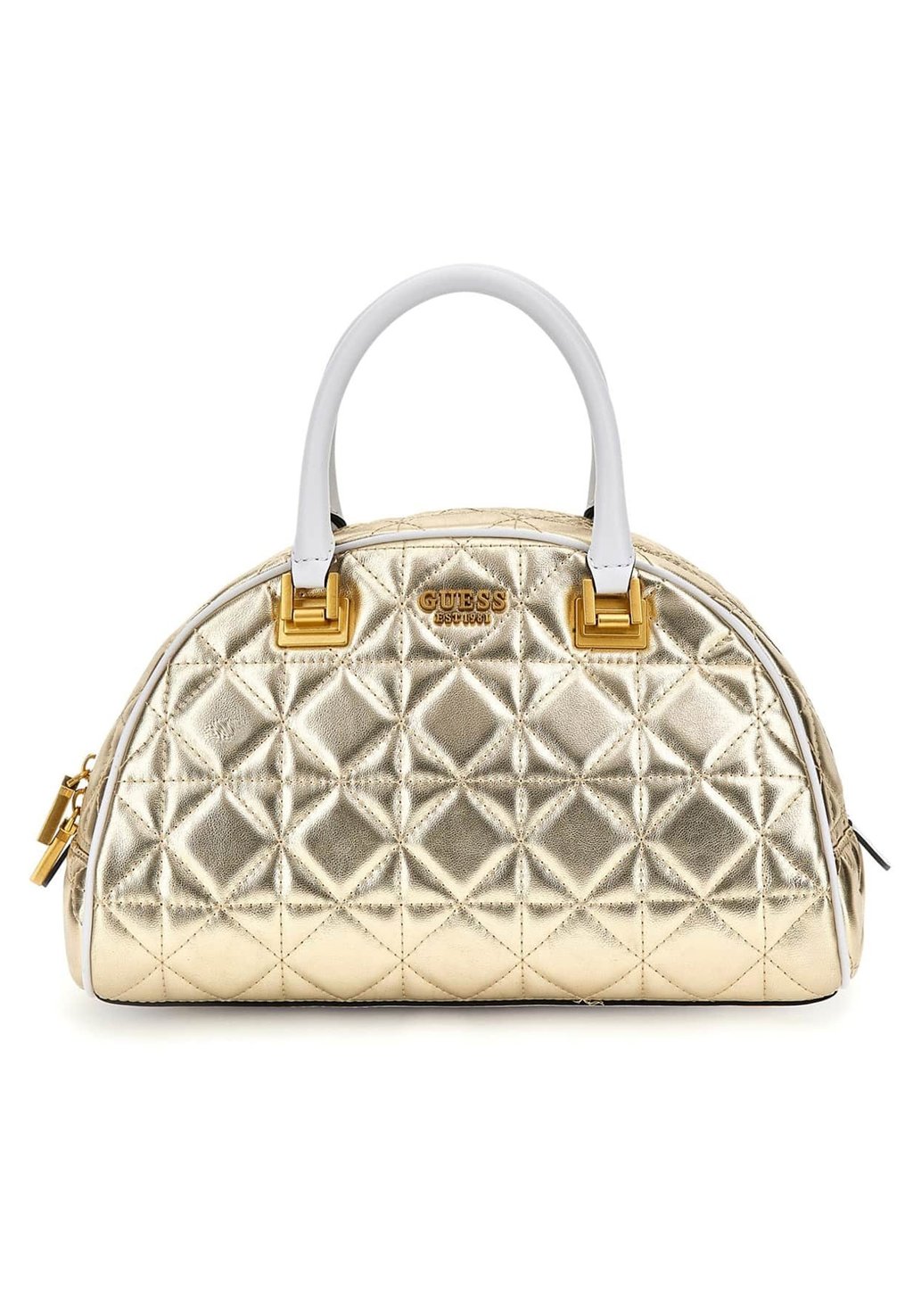 

Сумка Guess Mildred ламинированная с ручками, золотистый