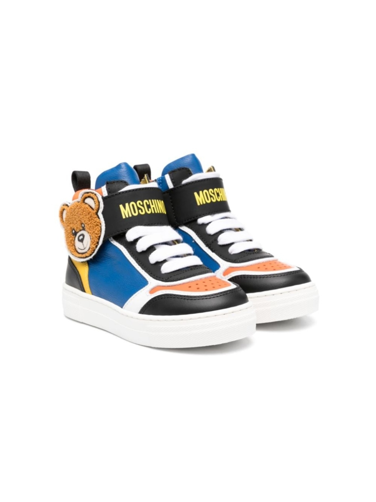 

Moschino Kids кроссовки в стиле колор-блок, черный