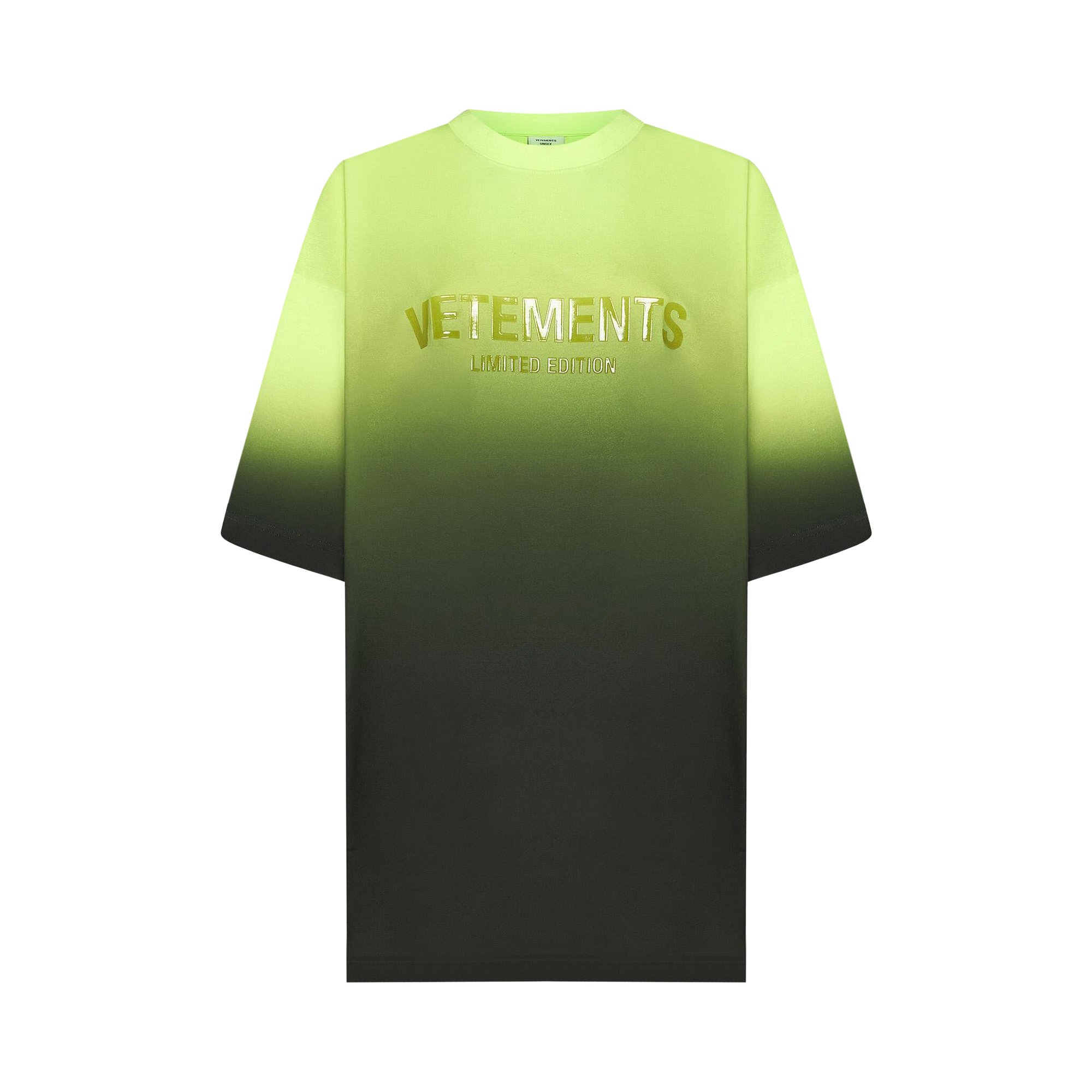 

Футболка Vetements Gradient Logo Limited Edition, Желтая