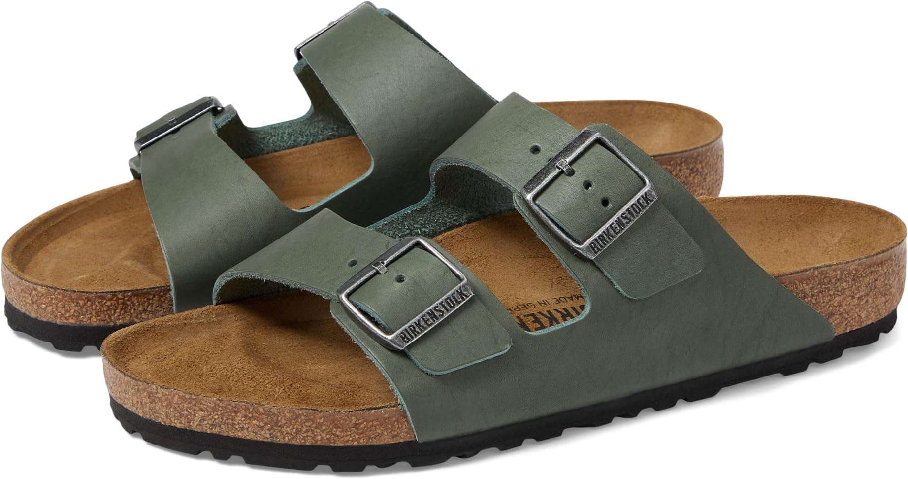 

Сандалии на плоской подошве Arizona Grip - Leather Birkenstock, цвет Thyme