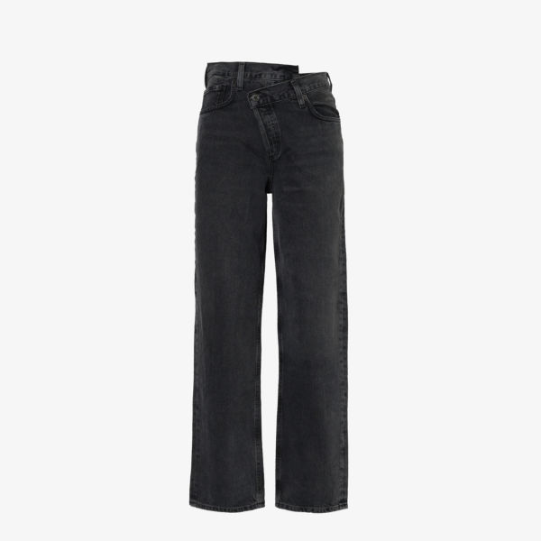 цена Прямые джинсы Criss Cross с высокой посадкой из органического денима Agolde, цвет shambles