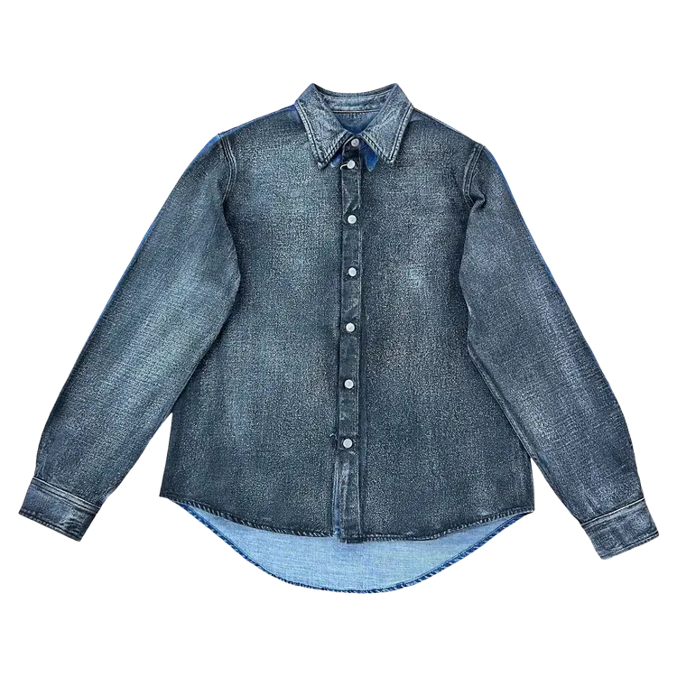 

Рубашка MM6 Maison Margiela Long-Sleeve 'Blue', синий
