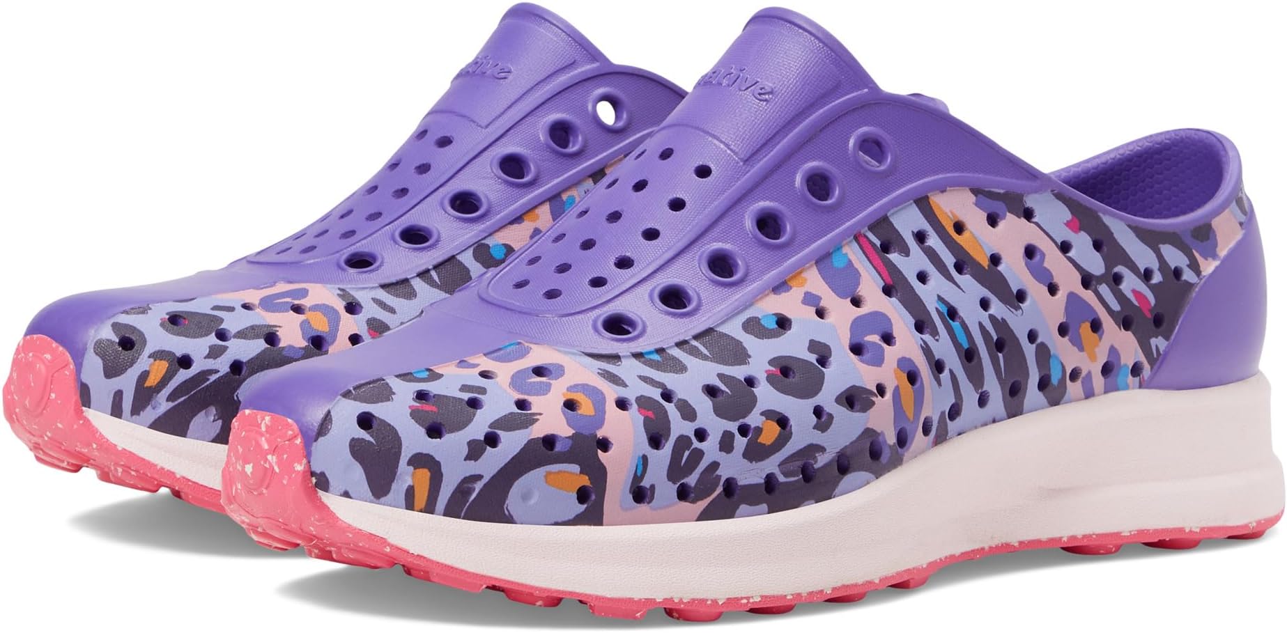 

Кроссовки Robbie Sugarlite Print Native Shoes Kids, цвет Ultra Violet/Milk Pink/Healing Digital Cheetah/Dazzle Speckle Ru