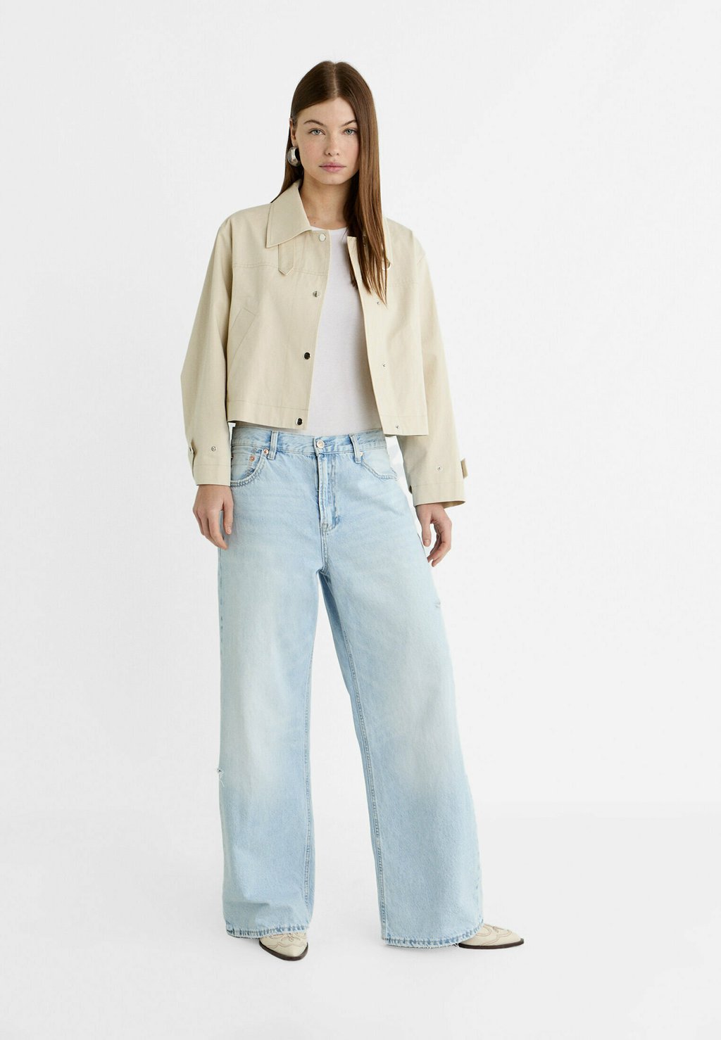 

Футболка с принтом MINI SLEEVE Stradivarius, белый