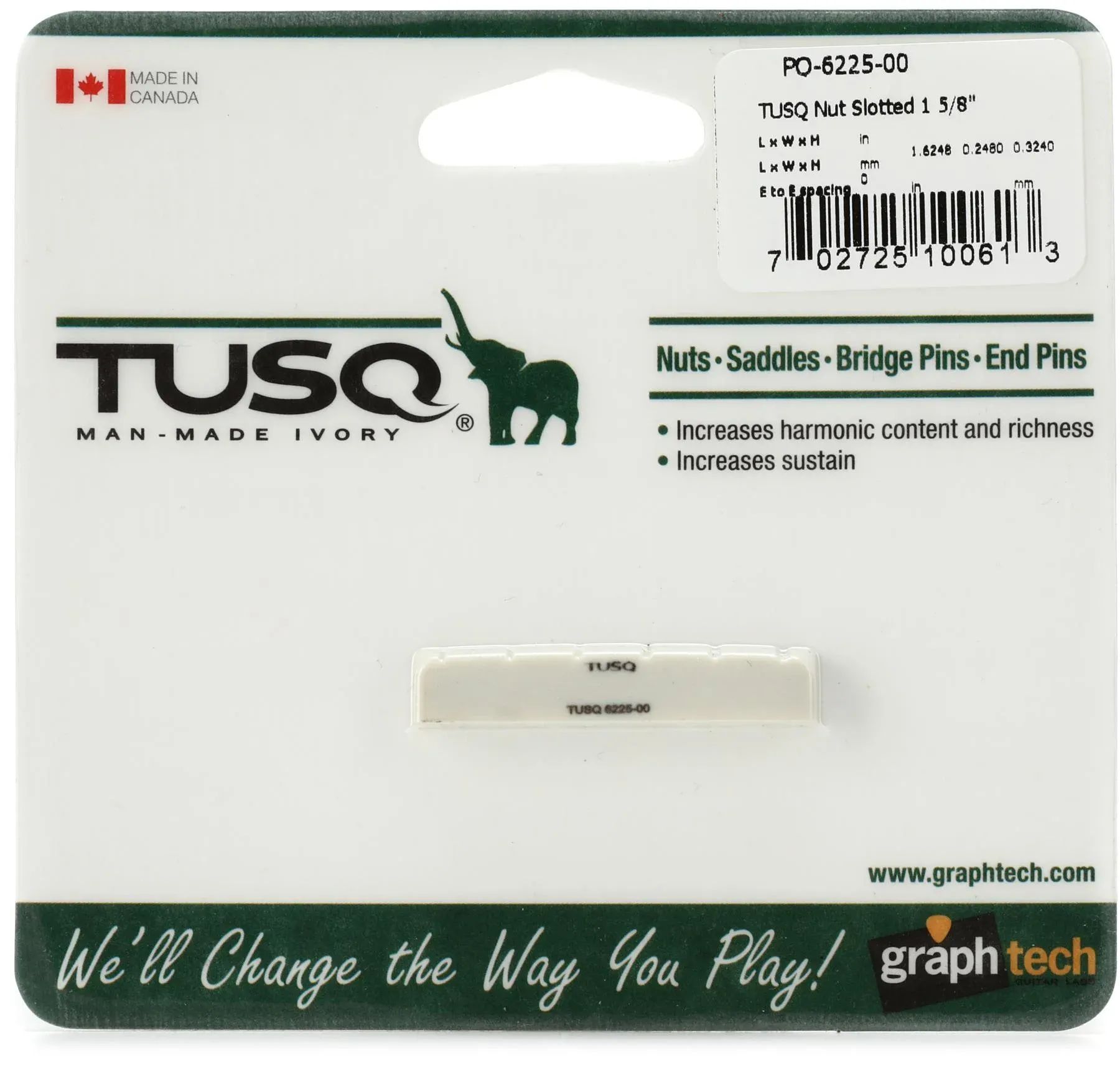

Graph Tech PQ-6225-00 TUSQ Гайка для гитары с прорезью 1 5/8 дюйма