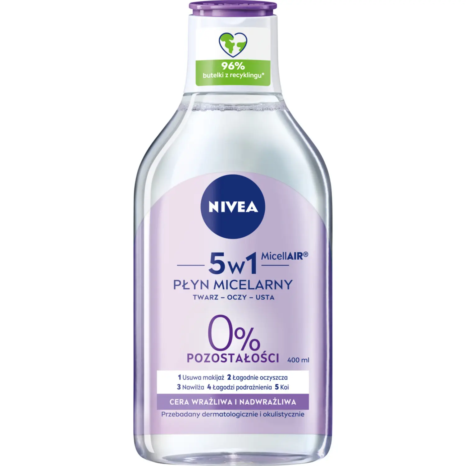 

Nivea MicellAIR SKINBREATHE мицеллярная жидкость для чувствительной и гиперчувствительной кожи 5в1, 400 мл