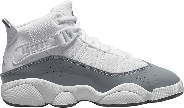 Кроссовки Jordan 6 Rings PS White Cool Grey, белый баскетбольные кроссовки jordan 6 rings unisex цвет wolf grey cool grey white