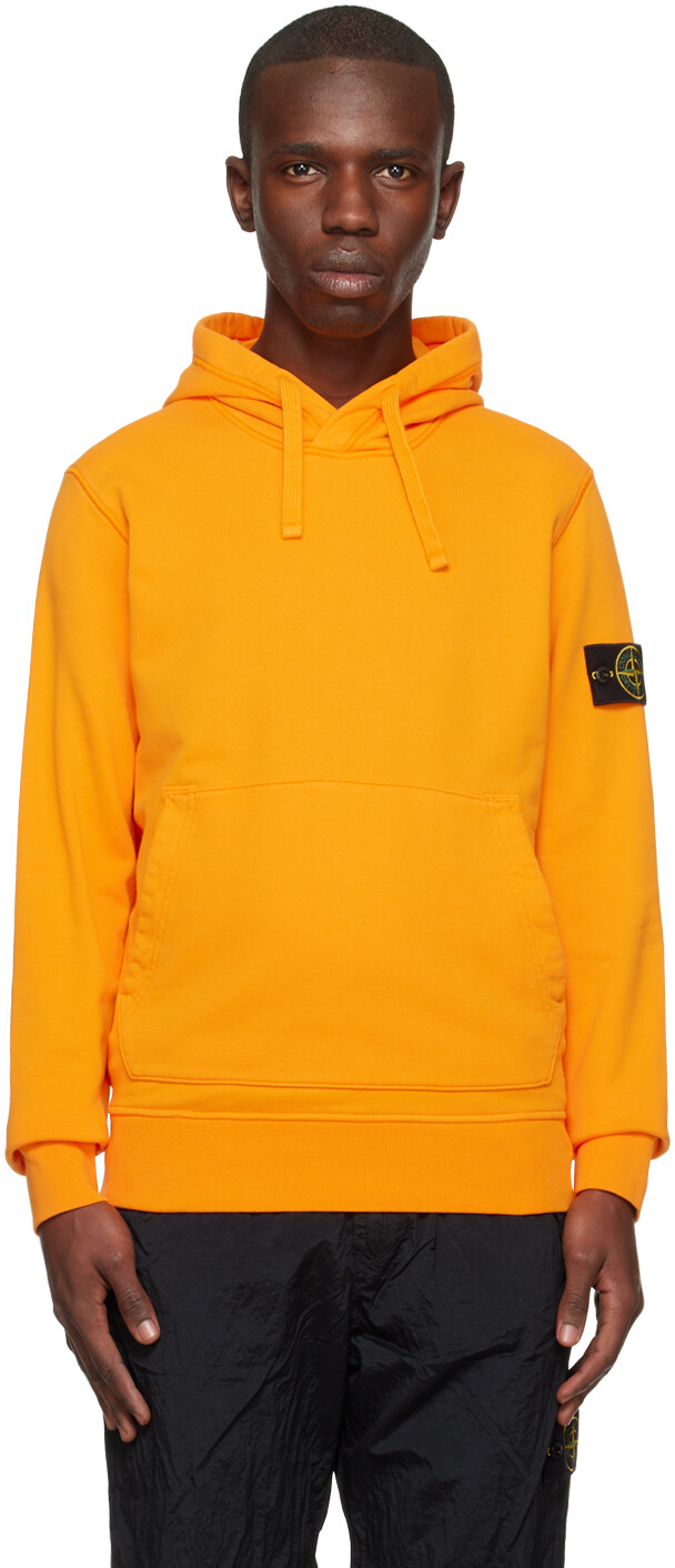 

Оранжевая худи с кулиской Stone Island, Оранжевый