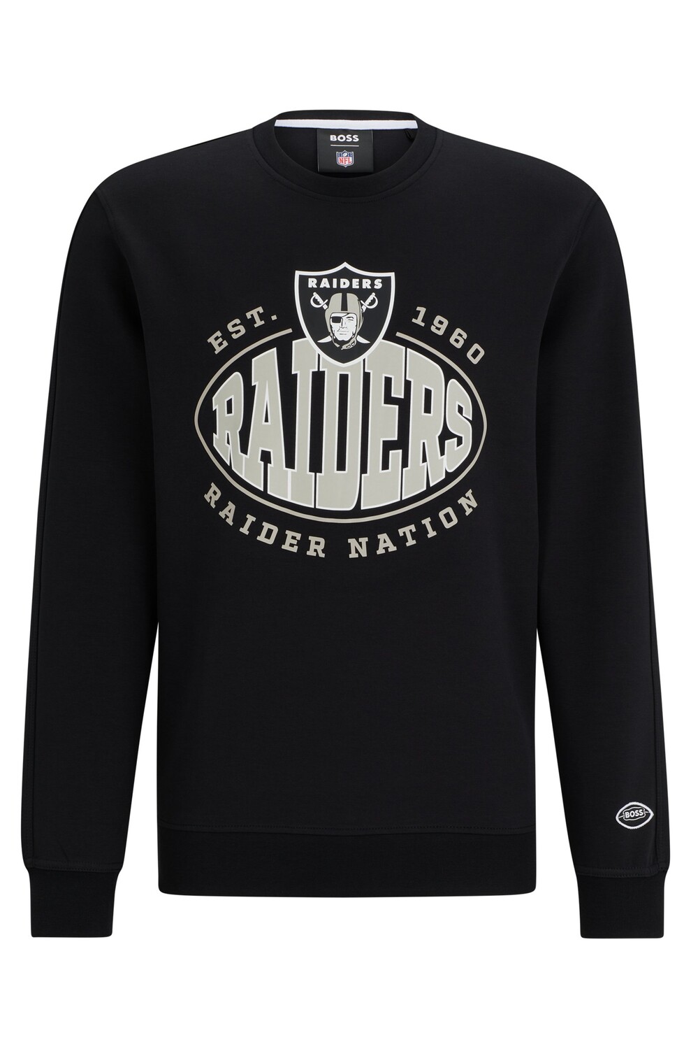

Свитшот Boss X Nfl Cotton-blend With Collaborative Branding Raiders, черный