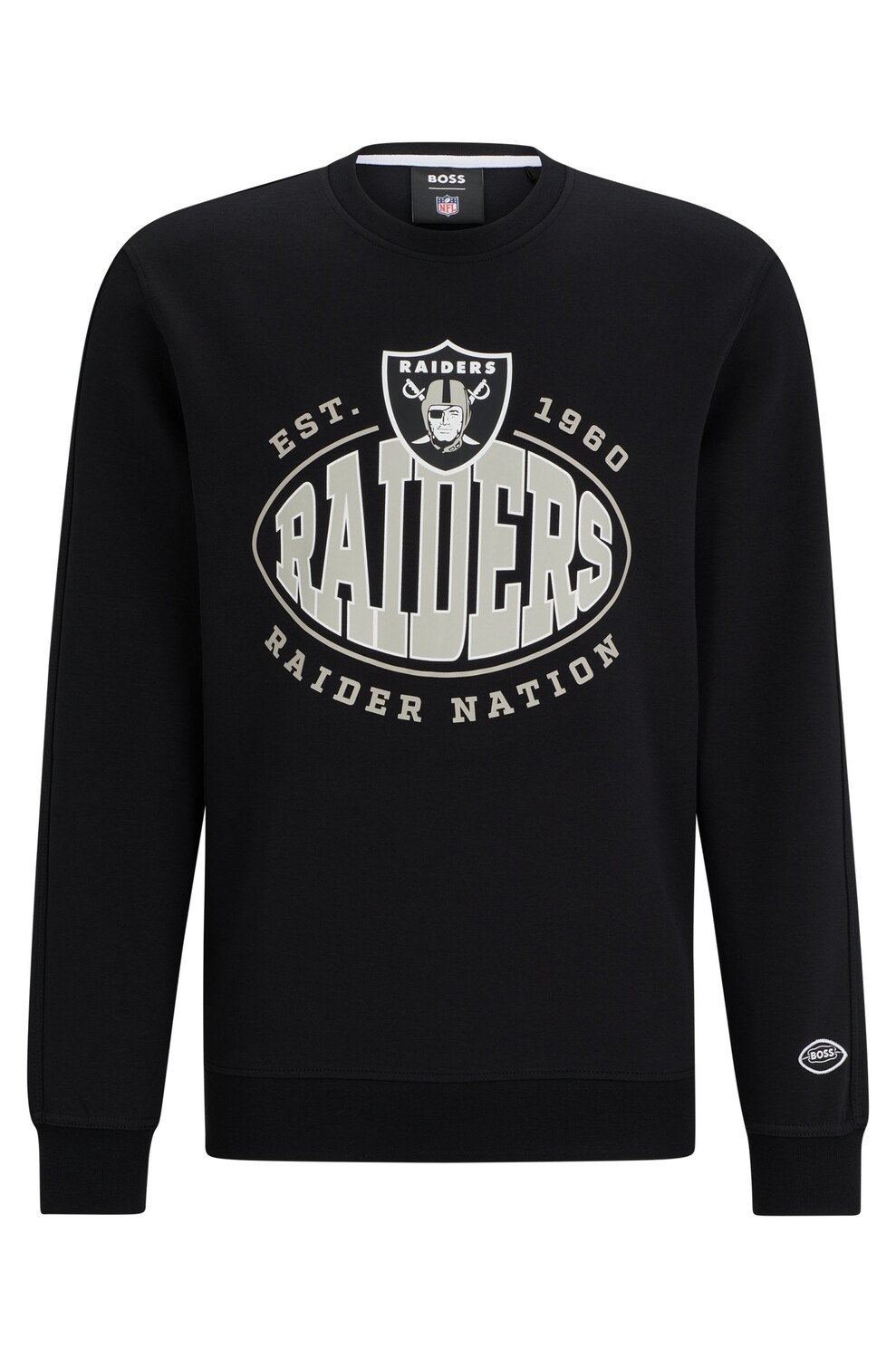 Свитшот Boss X Nfl Cotton-blend With Collaborative Branding Raiders, черный