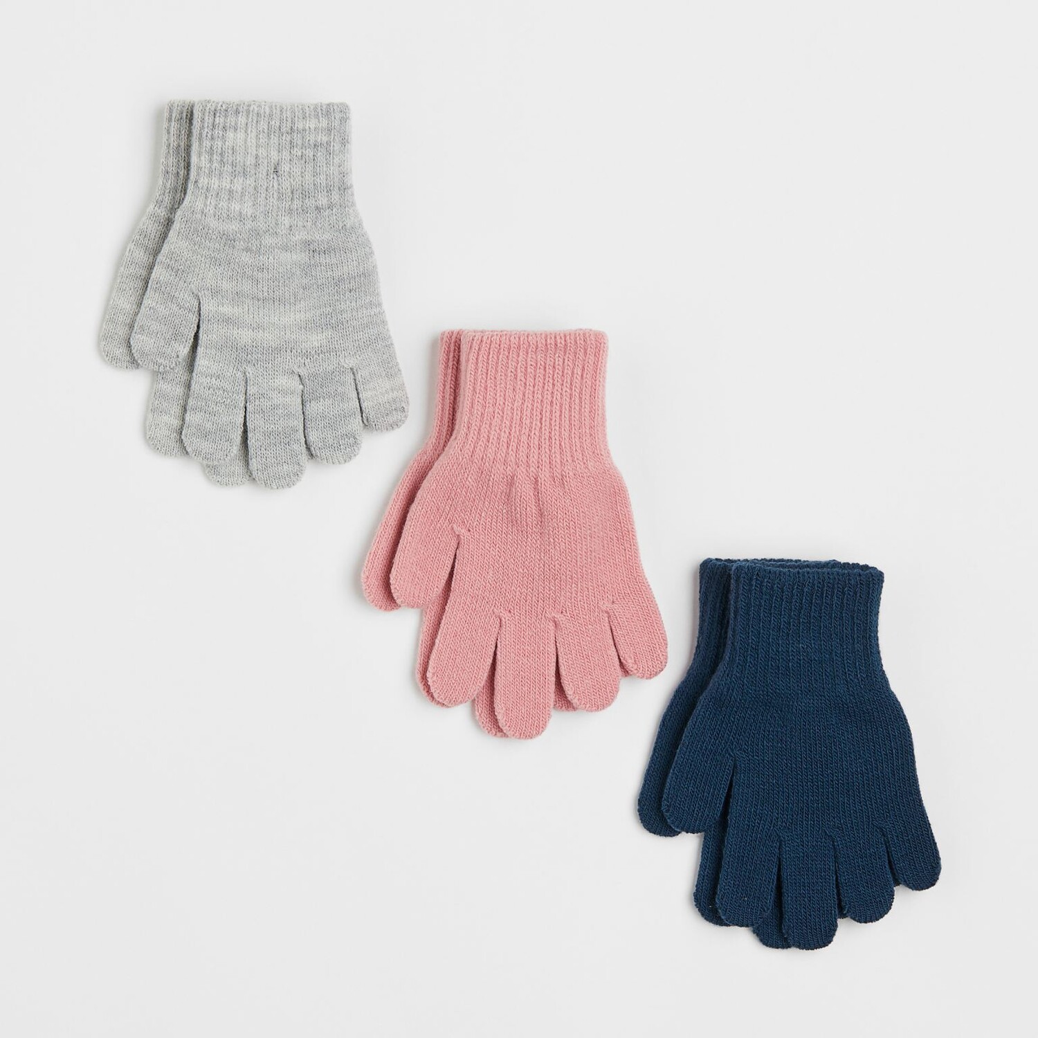 

3 упаковки перчаток H&M, темно-синий/розовый/светло-серый