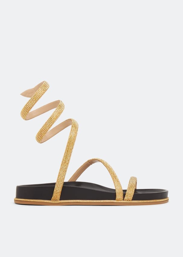 

Сандалии RENÉ CAOVILLA Cleo flat sandals, золотой