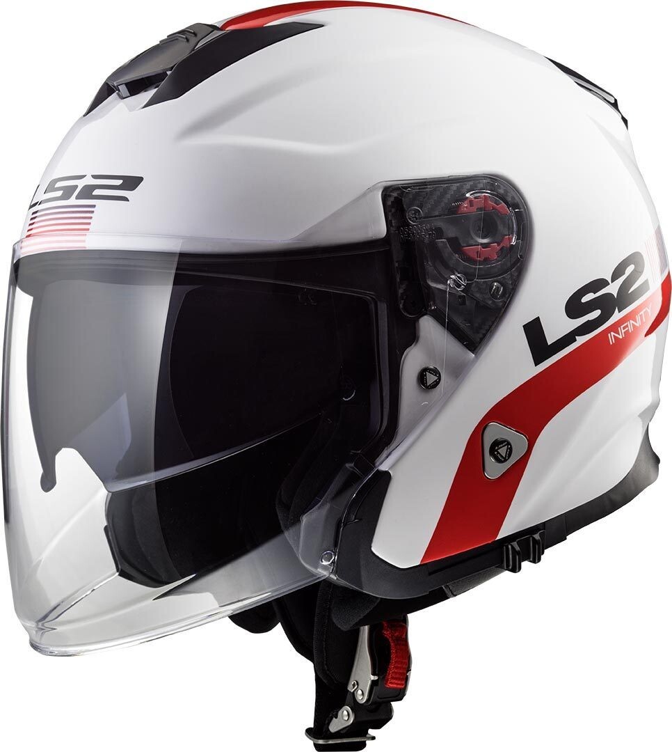 

Шлем LS2 OF521 Infinity Smart Реактивный, бело-красно-синий