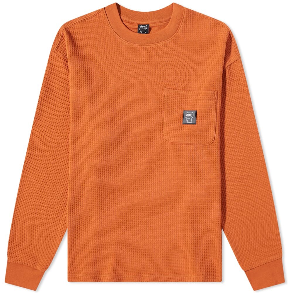 

Футболка Brain Dead Long Sleeve Core Mock Neck Waffle Tee