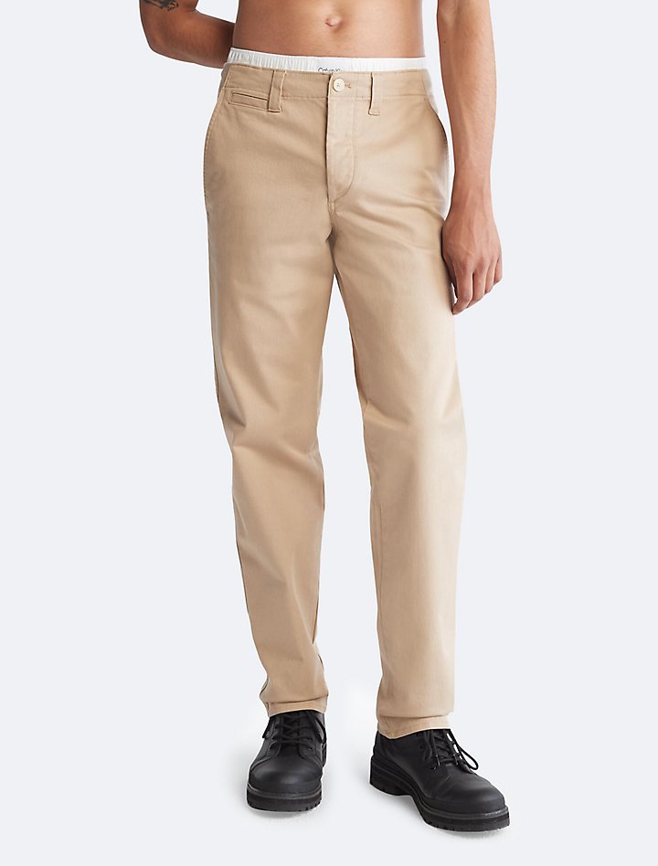 Твердые утилитарные брюки чинос Calvin Klein, белый брюки чинос timezone размер 30 белый