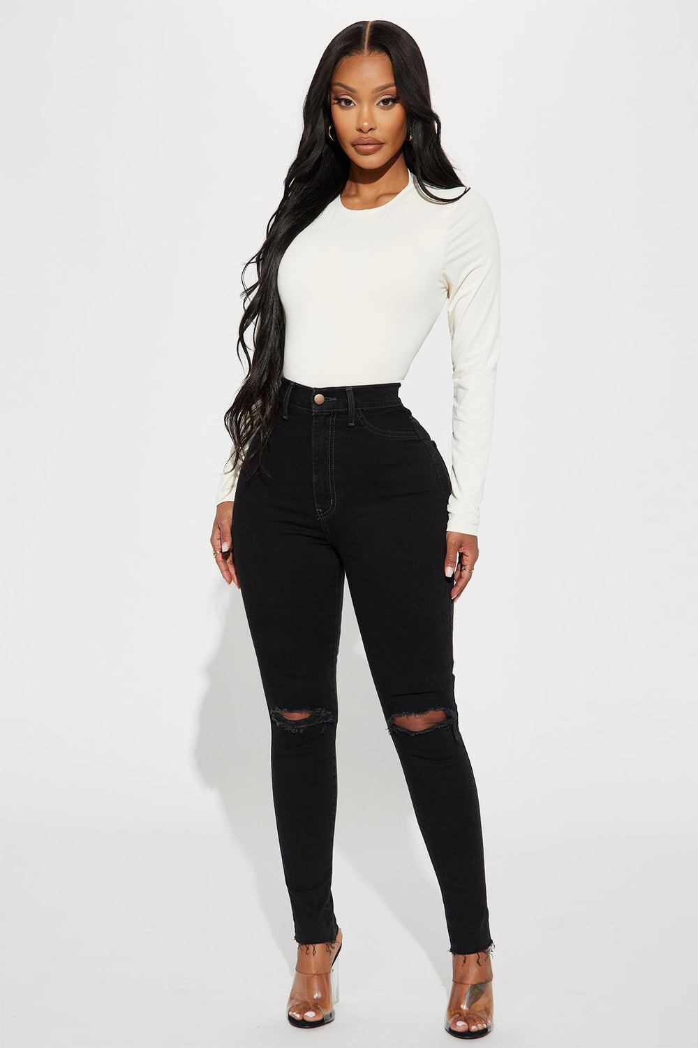 

Джинсы скинни Fashion Nova 42114RINSEAB, черный