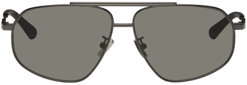 цена Солнцезащитные очки-авиаторы цвета бронзы Bottega Veneta