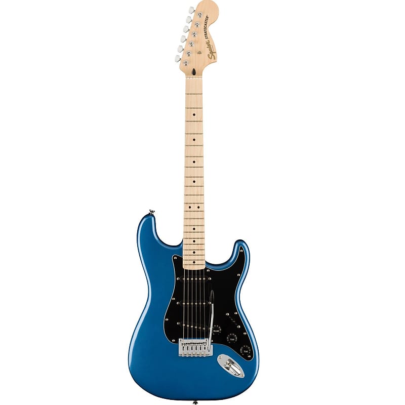 Squier By Fender Affinity Series Stratocaster, кленовый гриф, черная накладка, синий цвет Лейк-Плэсид 0378003502