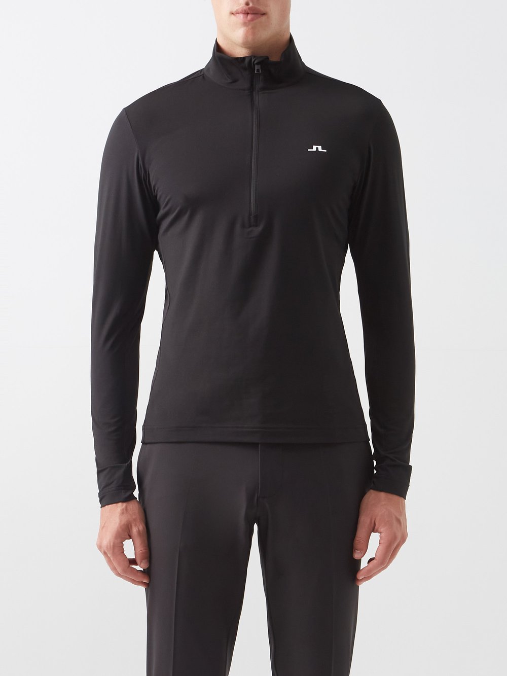 Топ среднего слоя luke с полумолнией J.Lindeberg, черный футболка поло для гольфа с логотипом tech j lindeberg цвет high rise