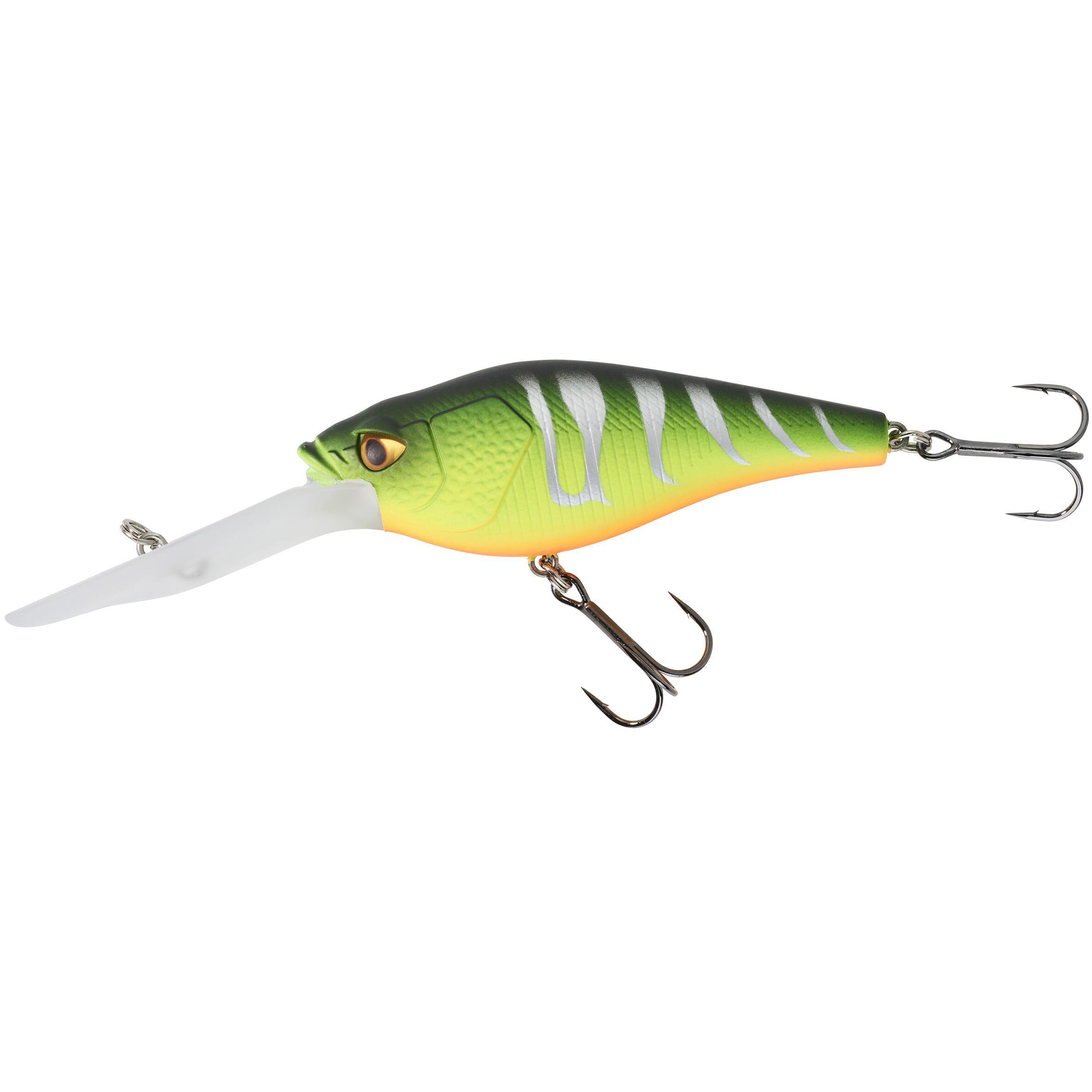 Воблер Deep Crankbait WXM CRKDD 80F Firetiger CAPERLAN, светло-серый/неоновый темно-зеленый/неоновый кроваво-оранжевый - фото