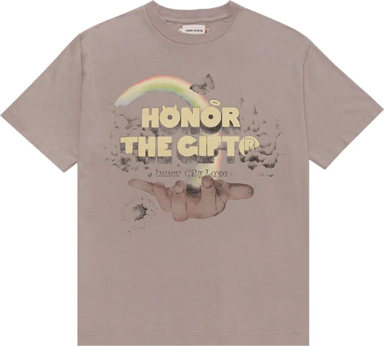 

Футболка Honor The Gift Palms Short-Sleeve T-Shirt 'Stone', серый