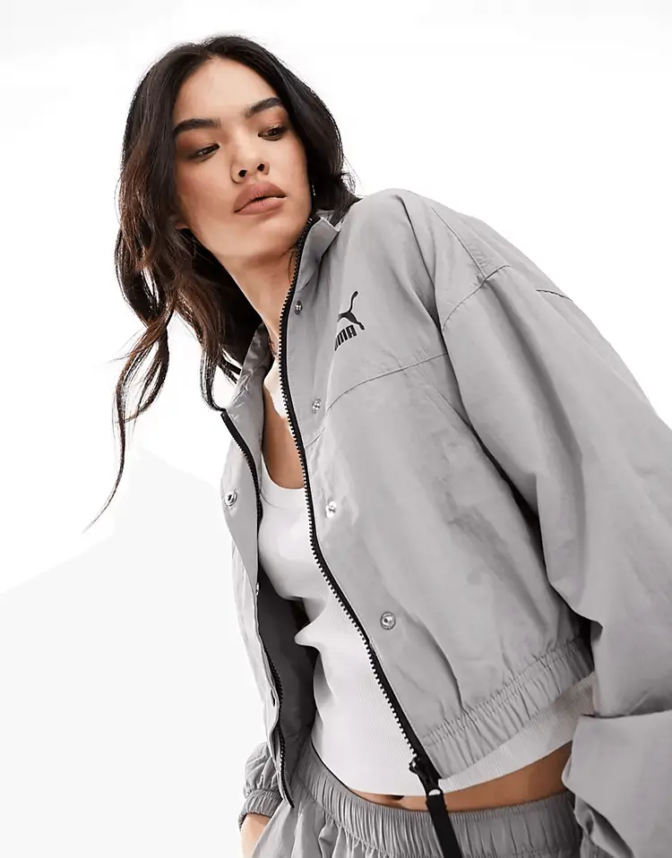 

Куртка Puma Dare To Cropped Woven, серый