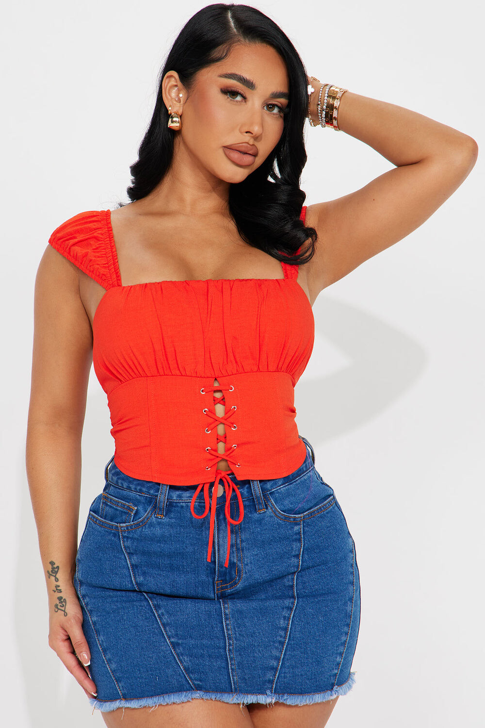 

Топ Fashion Nova T1626A561, оранжевый