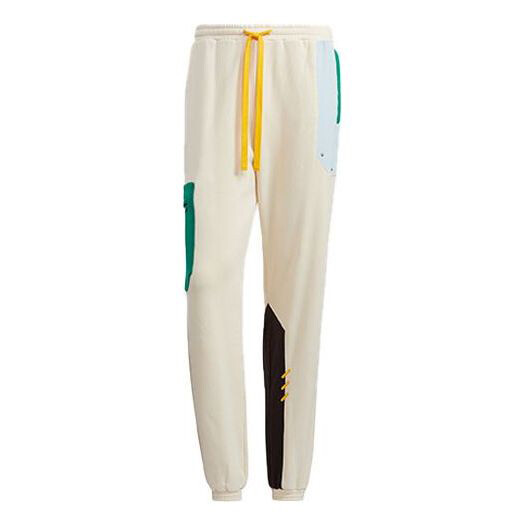 

Спортивные штаны Adidas originals Series Contrasting Colors Drawstring Bundle Feet Sports Creamy White, Белый