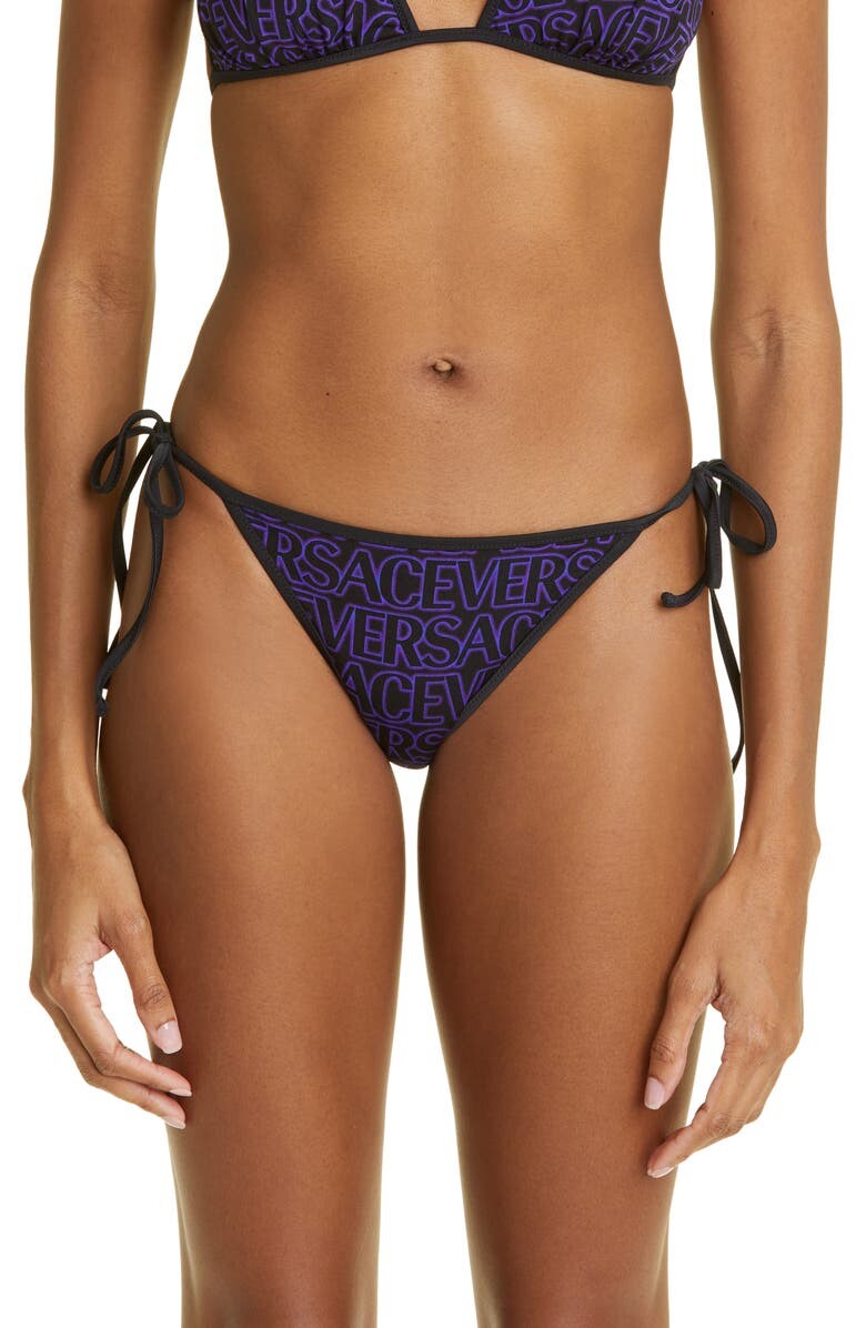 

Двусторонние плавки бикини с завязками по бокам VERSACE, Коричневый