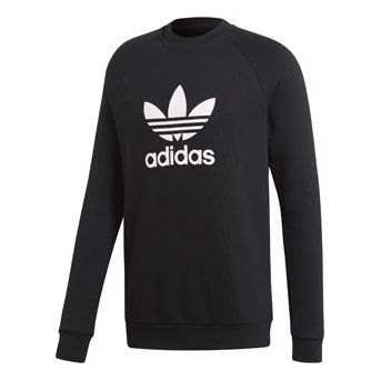 Худи Adidas originals Trefoil Warm-Up Crew Sweatshirt 'Black' CW1235, черный