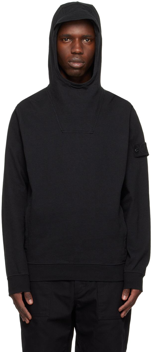 

Черная толстовка с капюшоном Ghost Piece Stone Island, Черный