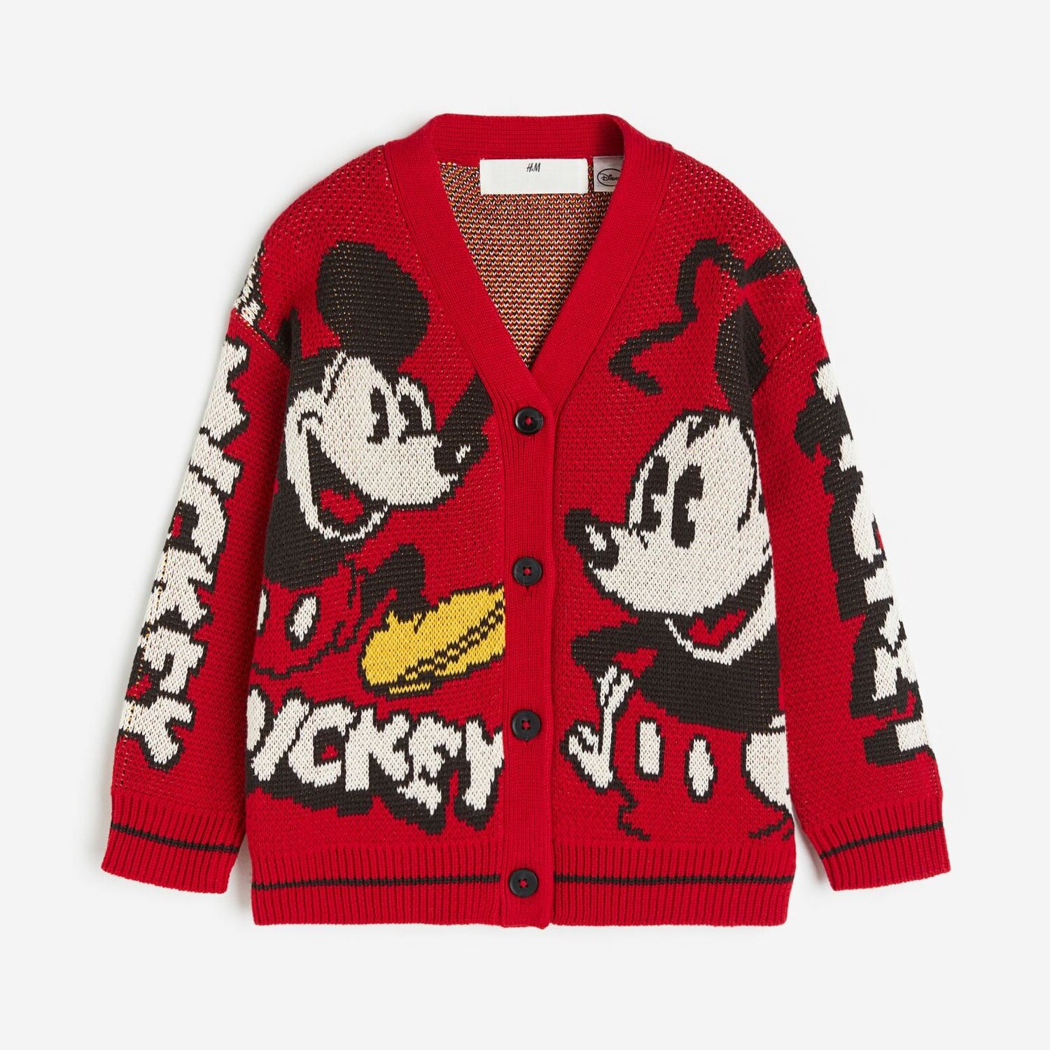 

Кардиган H&M Disney Mickey Mouse Jacquard-knit, красный