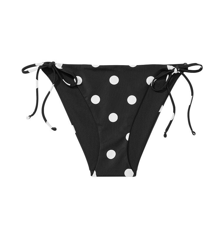 

Низ купальника Victoria's Secret Swim Mix-and-Match Side-Tie Cheeky, черный, белый
