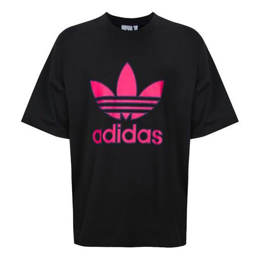 

Футболка Adidas originals Trefoil Tee logo Printing Round Neck Short Sleeve Black, Черный