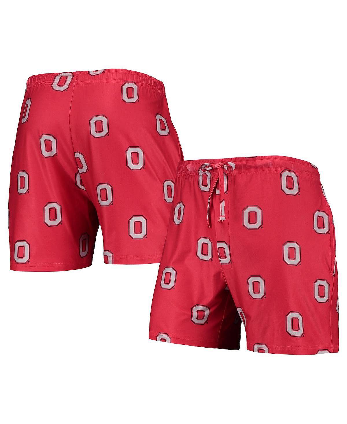 Мужские шорты scarlet ohio state buckeyes flagship с принтом по всей поверхности Concepts Sport