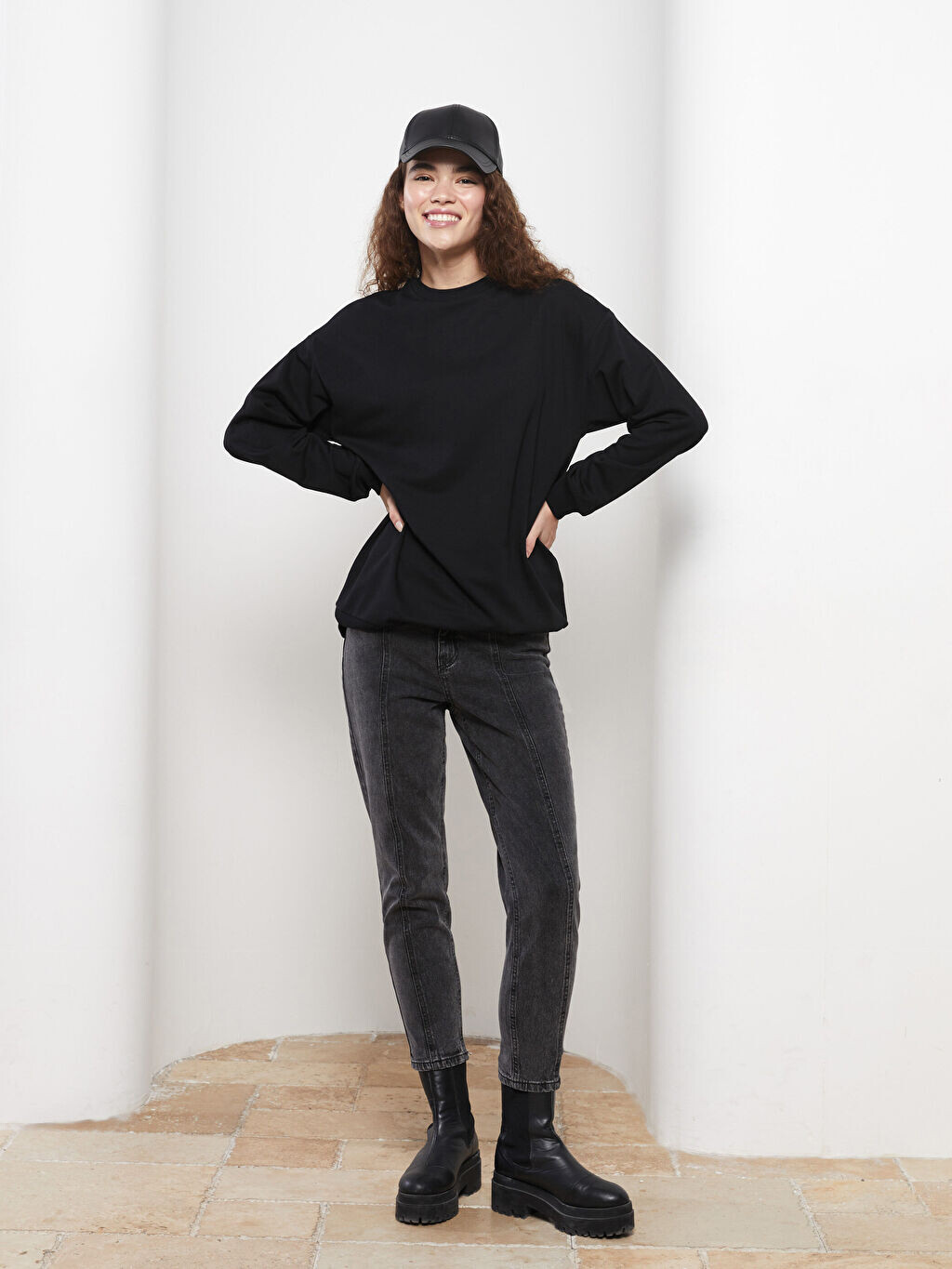 

Прямые женские джинсы шаровары LCW Modest