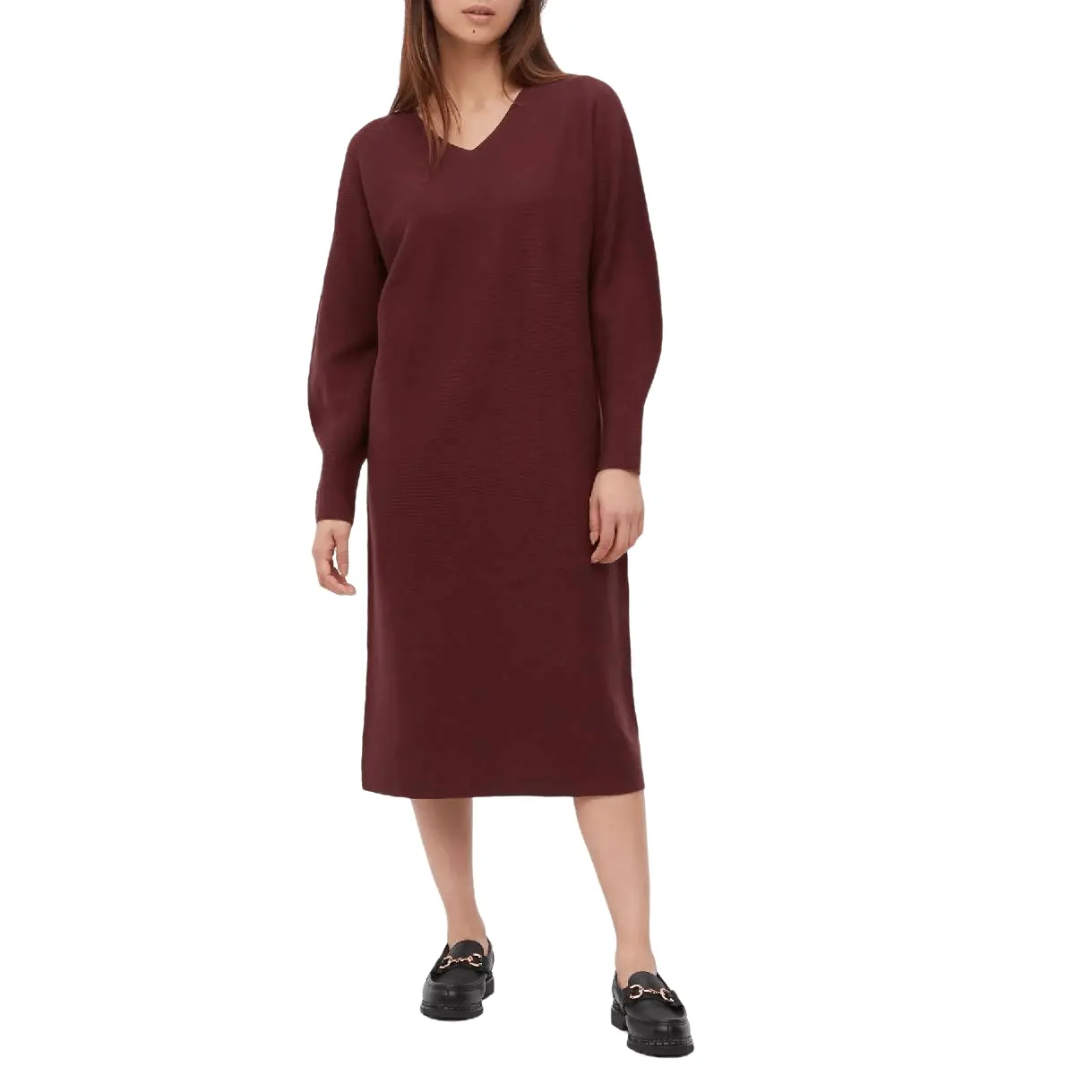 

Платье бесшовное Uniqlo, винный