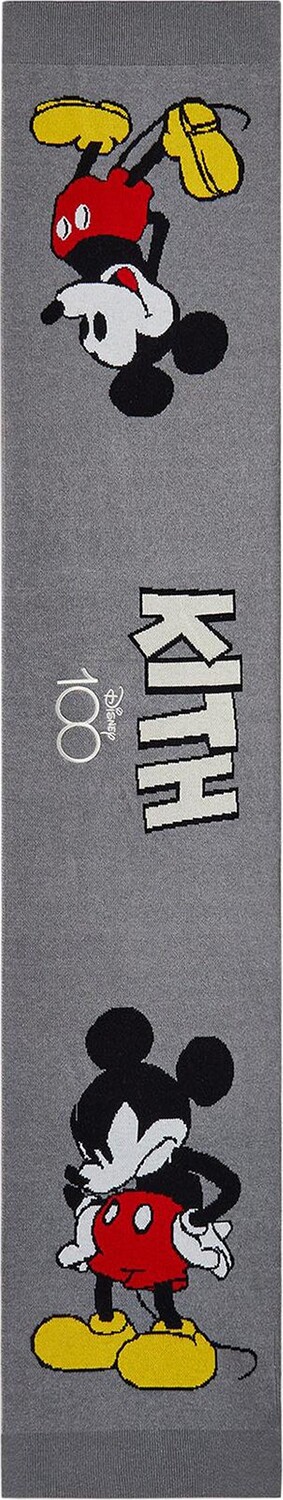 

Шарф Kith For Mickey & Friends Knitted Mickey 'Light Heather Grey', серый