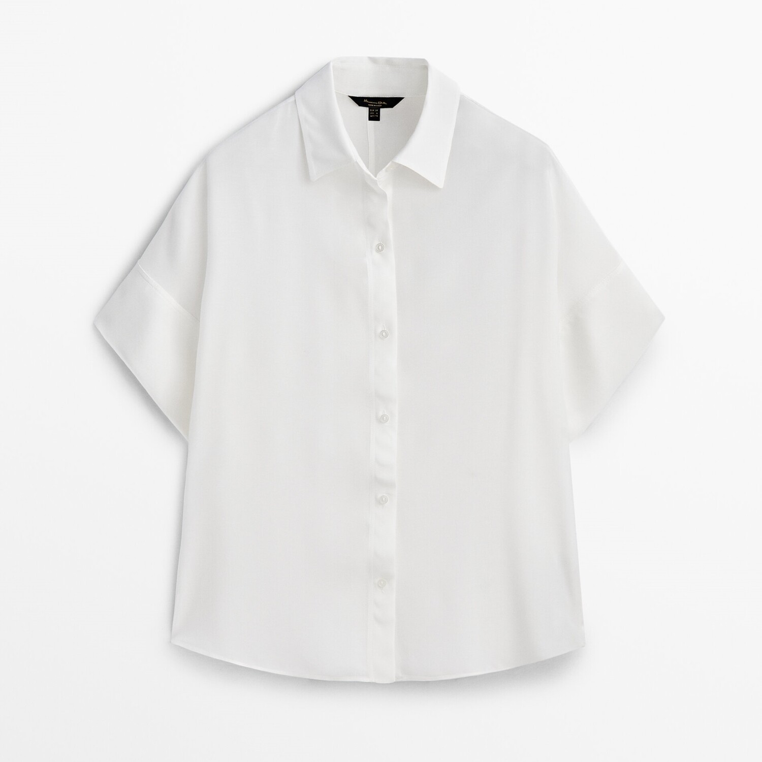 

Рубашка Massimo Dutti Flowing Short Sleeve, белый