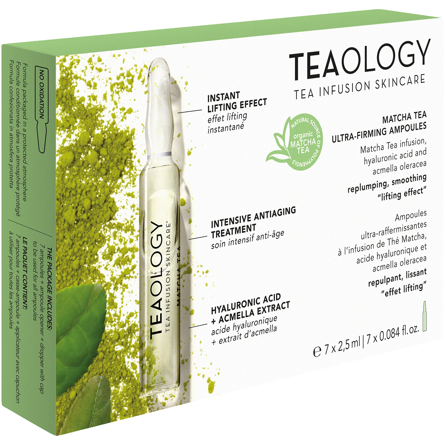 Teaology Matcha Tea укрепляющие ампулы для лица, 7x2,5 мл/1 упаковка