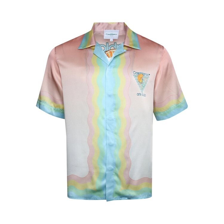 

Рубашка Casablanca Cuban Collar Short-Sleeve Shirt 'Arts Club', белый