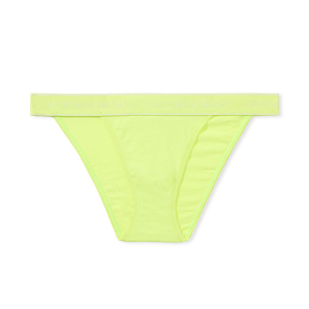 

Трусы Victoria's Secret Logo Cotton Tanga, жёлтый