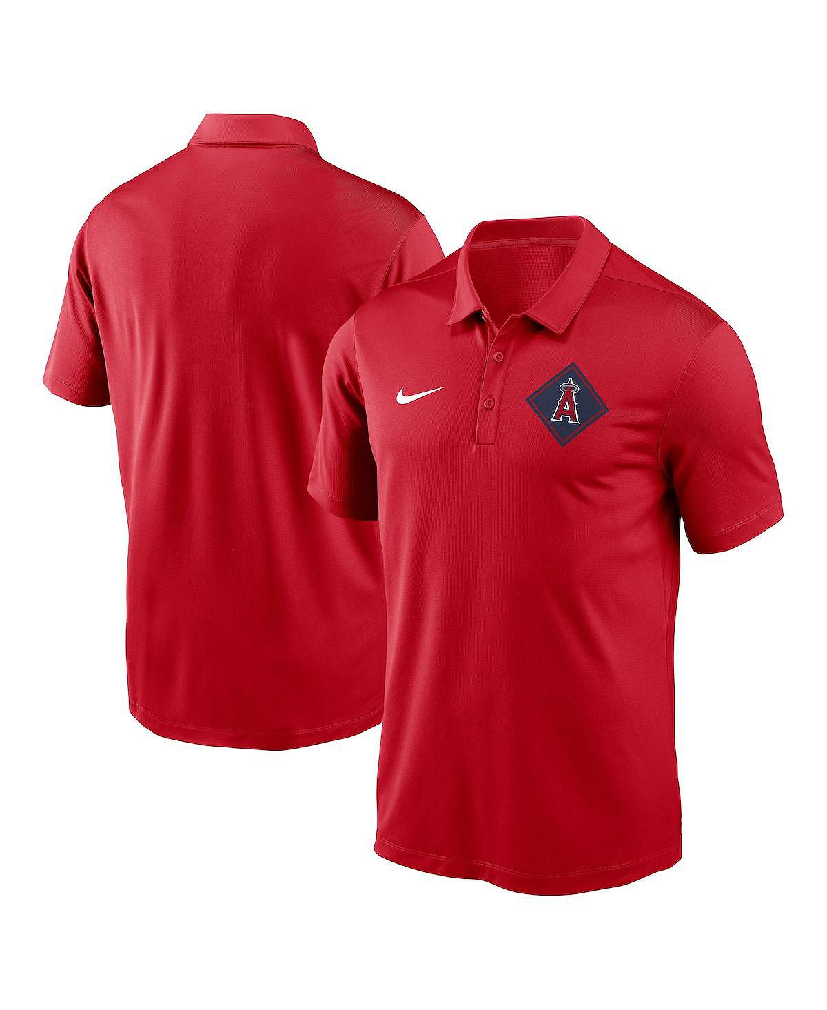 Мужская красная рубашка поло los angeles angels diamond icon franchise performance Nike, красный