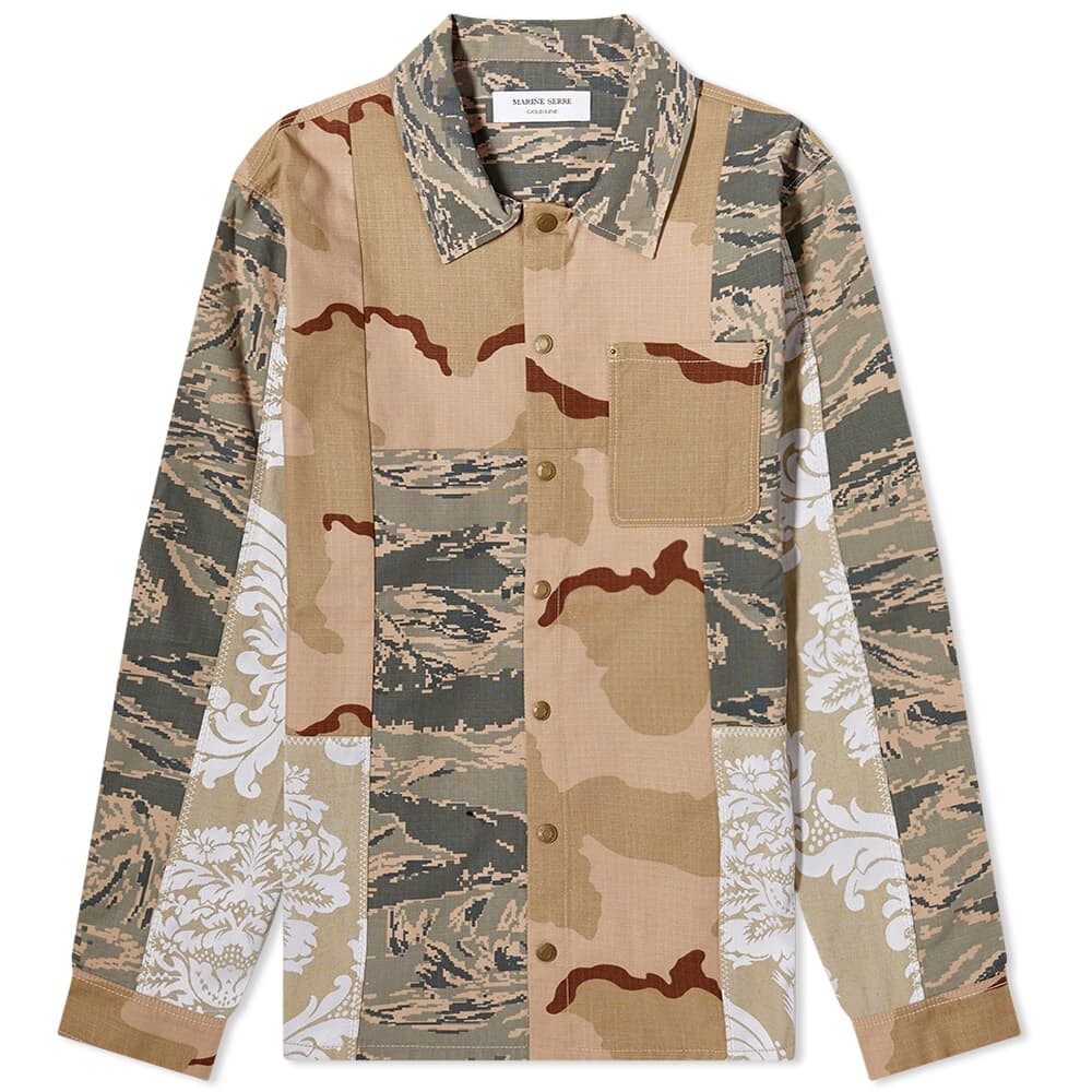 

Рубашка Marine Serre Desert Camo Damask Overshirt
