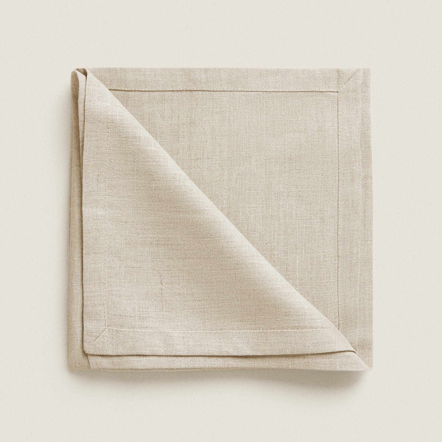 Набор салфеток Zara Home Basic Linen, 2 штуки, бежевый